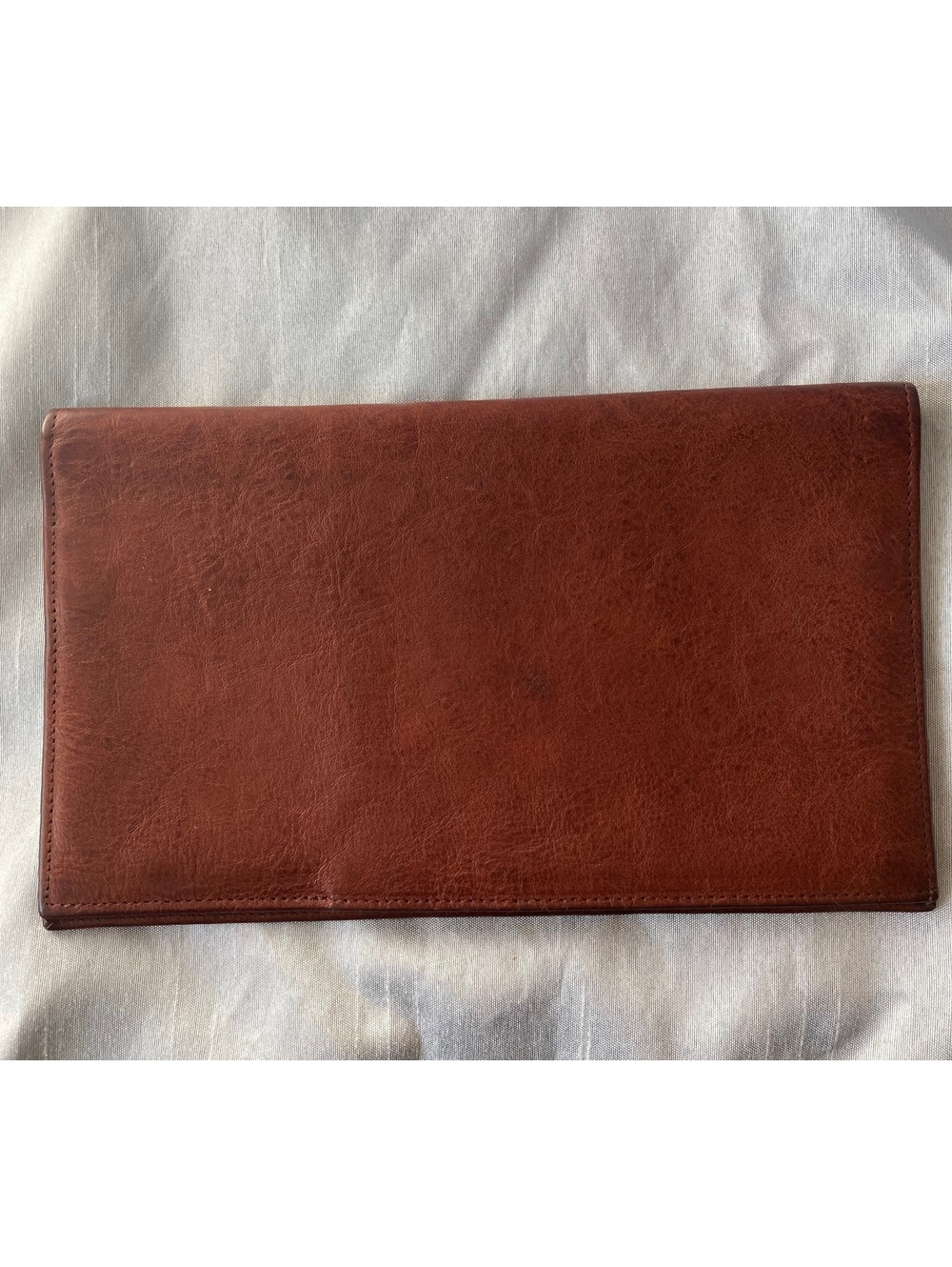 Vintage Banana Republic Brown Leather Long Checkbook Wallet ID Holder